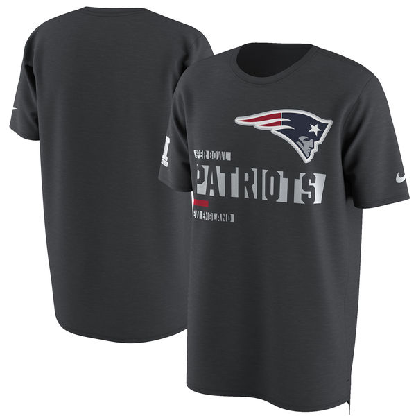 New England Patriots Nike Super Bowl LI Bound Team Travel T-Shirt - Anthracite